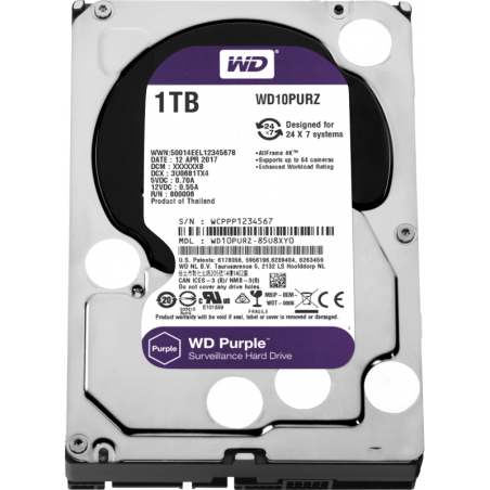 DISQUE DUR INTERNE 3.5 WD PURPLE 1T