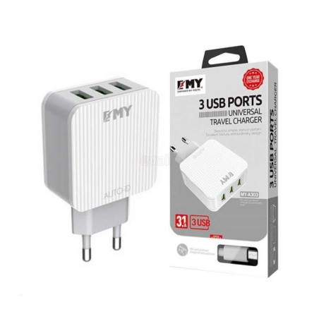 CHARGEUR 3 USB PORTS