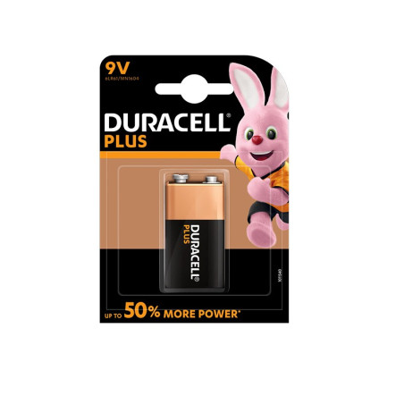 PILE ALCALINE DURACELL PLUS POWER 9V