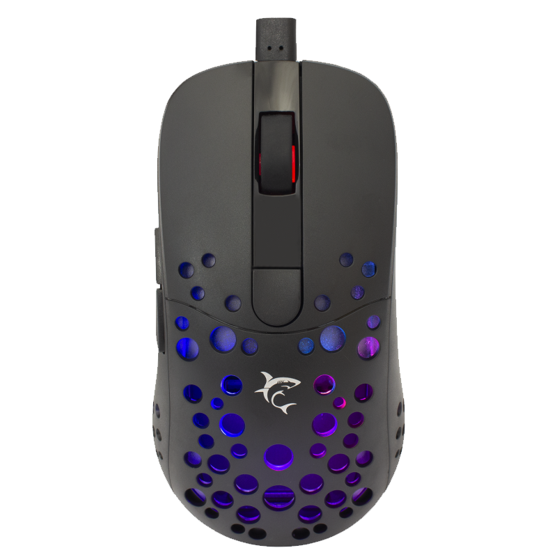 SOURIS WHITE SHARK TRISTAN NOIR /RGB 12000DPI ( GM-9004 )