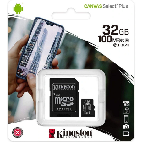 CARTE MEMOIRE 32G KINGSTON CANVAS SELECT PLUS