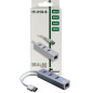 ADAPTATEUR USB 3.0 TO 3*USB 3.0 + RESEAU RJ45 GIGABIT ALUM ARGUS (IT-310-S)