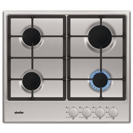 CUISINIERE ENCASTRABLE SIMFER 4 FEUX 60CM INOX