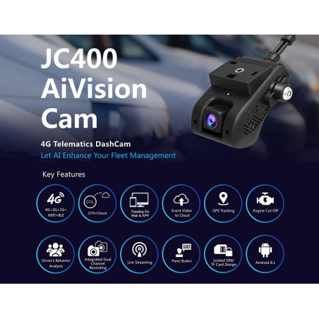 CAMERA TABLEAU DE BORD JIMI JC400 GPS