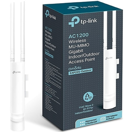 POINT ACCES MURAL TPLINK EAP225 WIFI POE DOUBLE BANDE OUTDOOR
