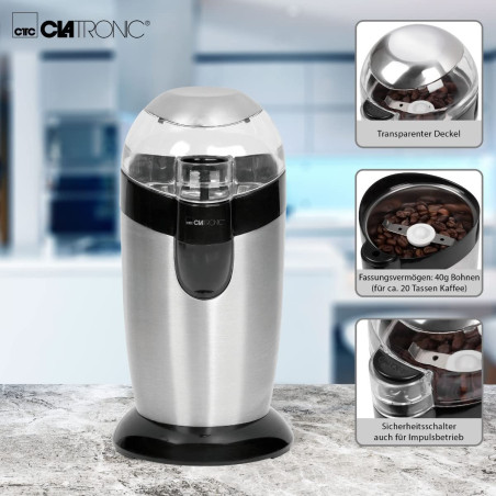 MOULIN À CAFÉ CLATRONIC INOX KSW3307