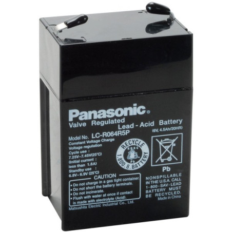 BATTERIE PANASONIC 6V 4.5A