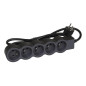 MULTIPRISES 5 PRISES LEGRAND 2P+T NOIR 3M