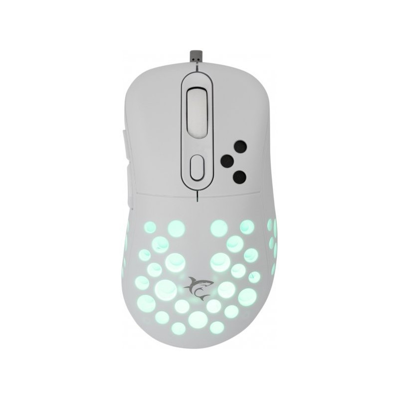 SOURIS GAMING WHITE SHARK GM-5013 / 12 800 DPI - BLANC