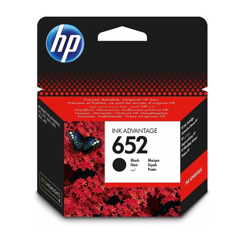 Cartouche d'encre HP 652 Noir Cartouche d'encre HP 652 Noir