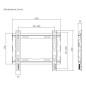 SUPPORT MURAL POUR TE LEVISEUR SBOX PLB-2222F / 23"-42" (45KG)