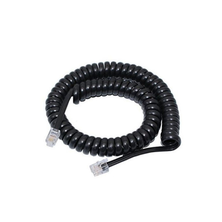 CORDON COMBINÉ SPIRAL TELEPHONIQUE NOIR