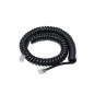 CORDON COMBINÉ SPIRAL TELEPHONIQUE NOIR