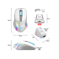 SOURIS SANS FIL GAMING SPIRIT OF GAMER ELITE M50 RGB - BLANC