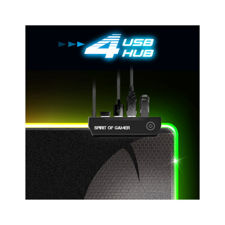TAPIS SOURIS GAMING SPIRIT OF GAMER DARKSULL XXXL RGB + HUB