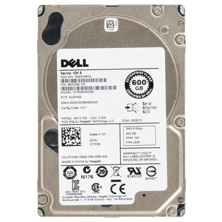 DISQUE DUR SERVEUR DELL 2.5 600G 10K SAS.