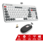 COMBO ADVANCE ELITE ERGOSTYLE SOURIS + CLAVIER SANS FIL / BLANC