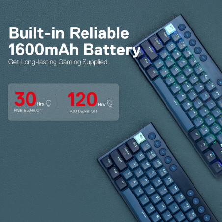 CLAVIER GAMER MÉCANIQUE REDRAGON NOCTIS K632NB PRO RGB - NOIR