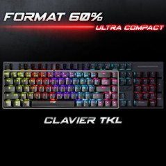 CLAVIER GAMER SPIRIT OF GAMER XPERT K150 RGB SWITCH BLEU-NOIR