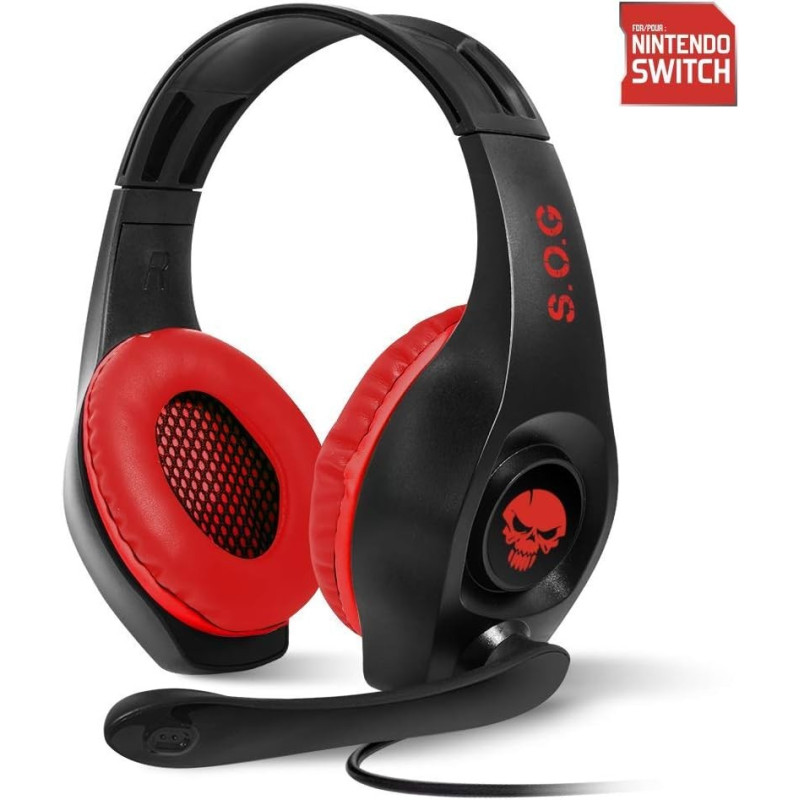 Micro Casque Gamer Filaire SPIRIT OF GAMER PRO NH5 - Noir&Rouge