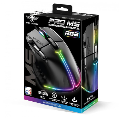 SOG SOURIS PRO-M5 RGB 12.800DPI  8 BOUTONS