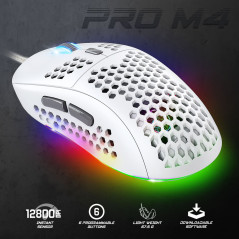 SOURIS GAMER FILAIRE SPIRIT OF GAMER PRO-M4 ULTRA LIGHT - BLANC
