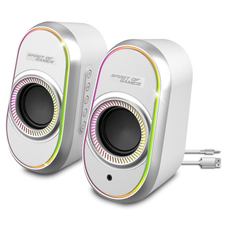 Haut-parleur Gamer Sans Fil SPIRIT OF GAMER Fanatic 500 RGB - Blanc