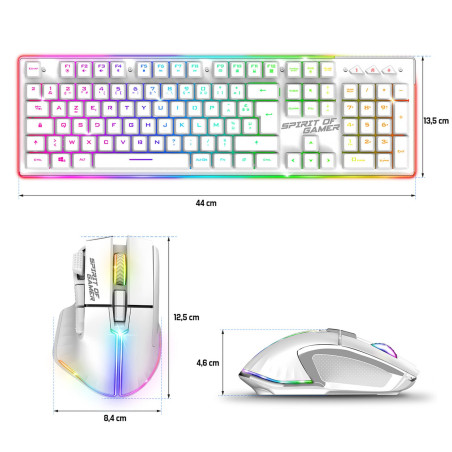 SOG PACK ULTIMATE 600 CLAVIER SOURIS RGB BLANC USB