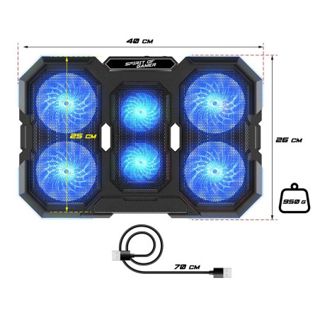 Refroidisseur Spirit of Gamer AirBlade 700 RGB / NOIR