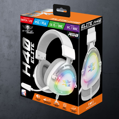 SOG CASQUE ELITE H40 ARTIC RGB MULTIPLATFORME