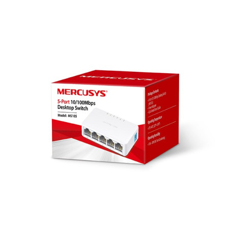 SWITCH DE BUREAU 5 PORTS MERCUSYS MS105 / 10/100 MBPS