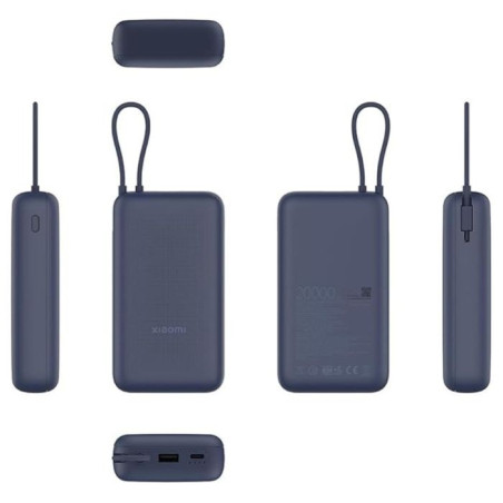 POWER BANK XIAOMI 33W 20000MAH (CÂBLE INTÉGRÉ) - BLEU GARB