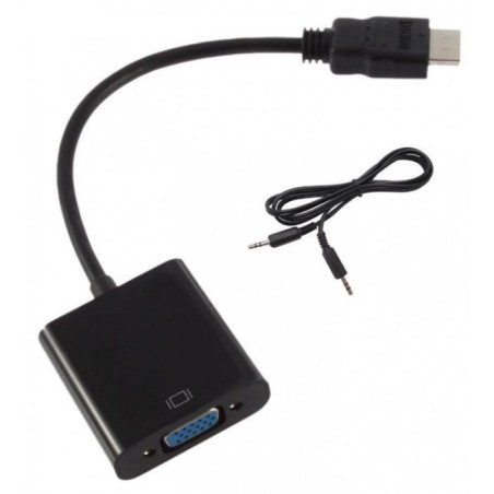 ADAPTATEUR HDMI TO VGA AVEC JACK