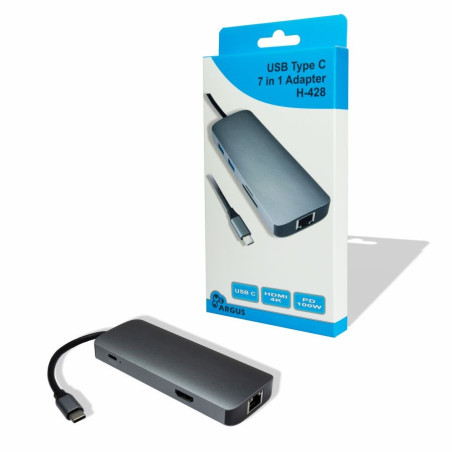 STATION D’ACCUEIL ARGUS USB TYPE C MULTIFONCTIONNELLE 7 EN 1 H-428