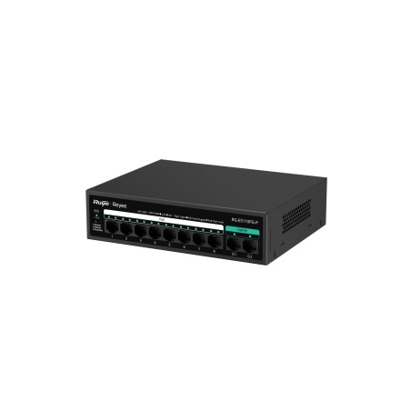 SWITCH RUIJIE 8 PORTS 10/100MBPS 2 PORTS GIGABIT (RG-ES110FG-P)