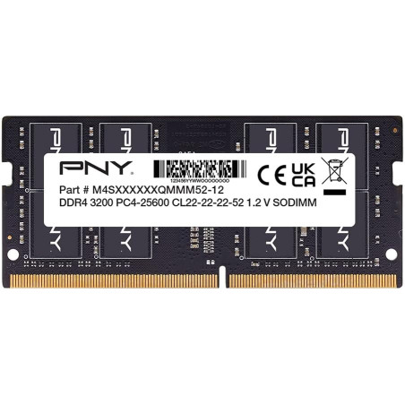 BARRETTE MEMOIRE PORTABLE PNY DDR4 16GB 3200 MHZ BULK