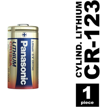 PILE PANASONIC CR123 AL 3V LITHIUM
