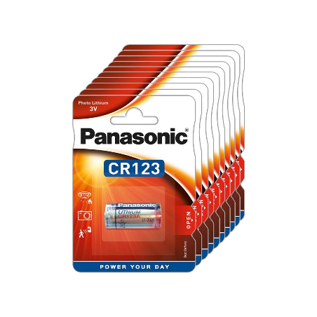 PILE PANASONIC CR123 AL 3V LITHIUM
