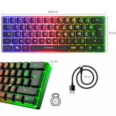 CLAVIER GAMER SEMI MÉCANIQUE SPIRIT OF GAMER PRO-K2 DARK TKL