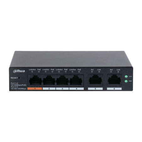 SWITCH DAHUA 6 PORTS (CS4006-4ET-60) 4 PORTS POE