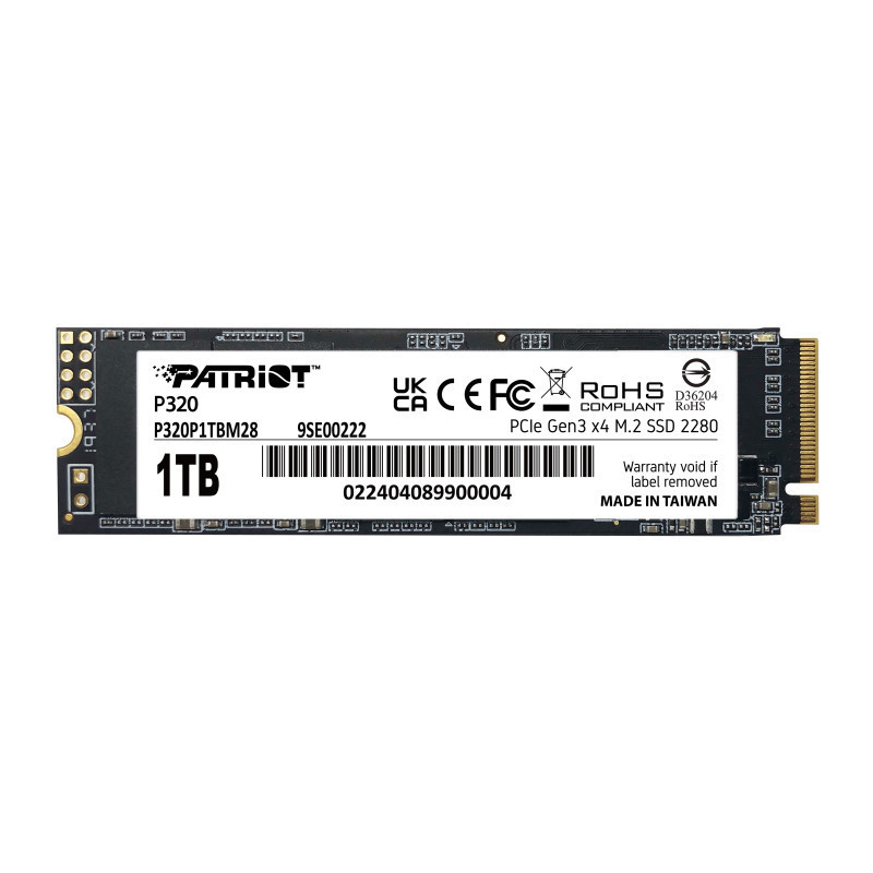 DISQUE DUR INTERNE SSD PATRIOT P320 M.2 NVME GEN3 X4 1 TO