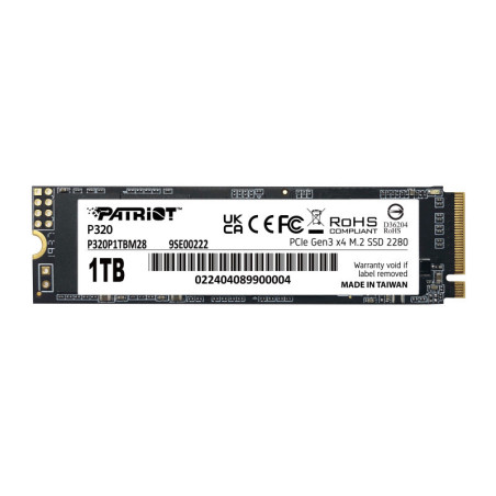 DISQUE DUR INTERNE SSD PATRIOT P320 M.2 NVME GEN3 X4 1 TO