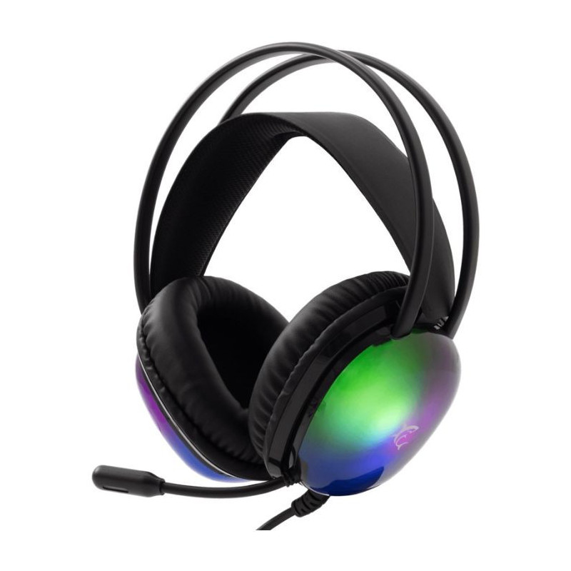 MICRO-CASQUE GAMING FILAIRE WHITE SHARK PEACOCK GH-2444 RGB - NOIR