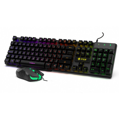 ENSEMBLE CLAVIER & SOURIS GAMER INCA IKG-448 FILAIRE LED RGB