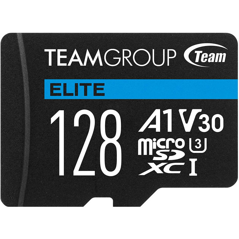 CARTE MEMOIRE TEAMGROUP ELITE MICRO SDXC UHS-I A1 V30 128 GO