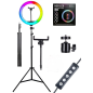 RING LIGHT PROFESSIONNEL LED RGB 20CM (3D-20)