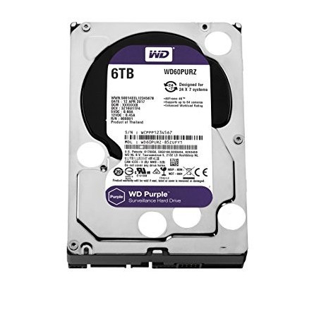 Disque Dur Interne 3.5" Pour Video Surveillance WD Purple 6 To