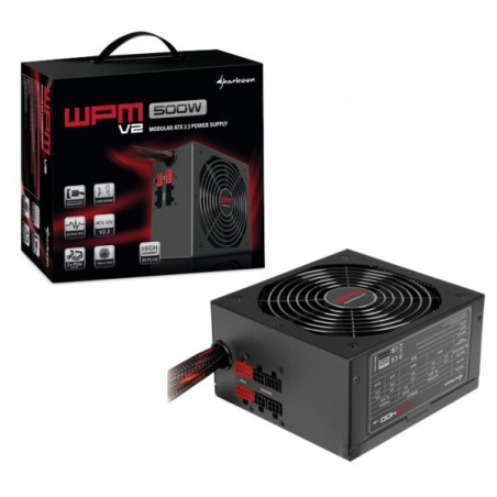 Boite d'alimentation Semi-Modulaire Sharkoon WPM 600W / 80 Plus Bronze