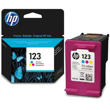 Cartouche d'Encre HP 123 Couleurs - 100 Pages