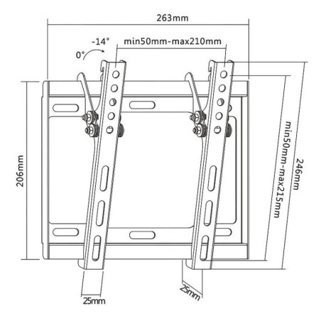Support Mural SBOX Avec Inclinaison Pour TV 23" - 43"